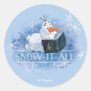 Sticker Rond Congelé 2 : Olaf La neige