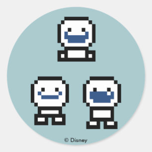 Sticker Rond Congelé   Motoneiges à 8 bits