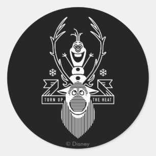 Sticker Rond Congelé   Olaf et Sven
