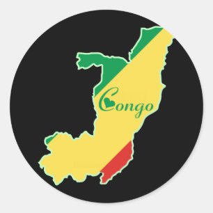 Sticker Rond Congo-Brazzaville frais