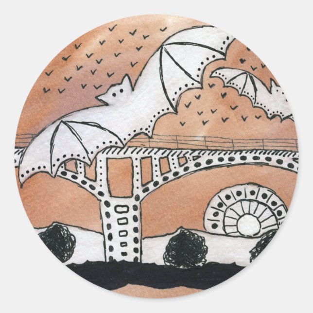 Sticker Rond Congrès Avenue Bats (Devant)