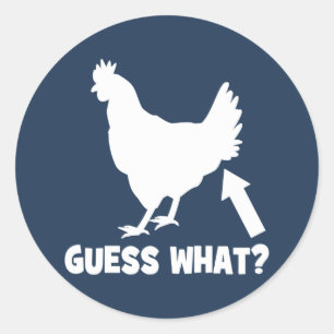 Sticker Rond Conjecture ce qui ? Bout de poulet