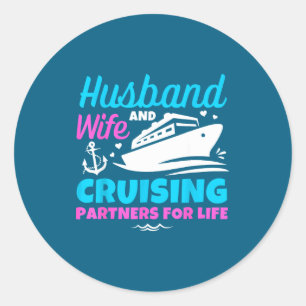 Sticker Rond Conjoints de croisière mari et femme Vie