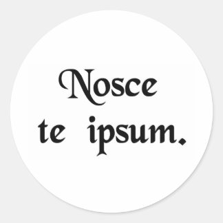 Sticker Rond Connais-toi toi-même.