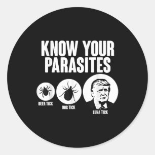 Sticker Rond Connaissez Vos Parasites Deer Tick Chien Tick Tick