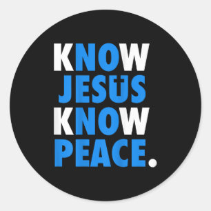 Sticker Rond Connaître Jésus connaître la paix Non Jésus Pas de
