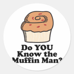 Sticker Rond connaître l'homme au muffin