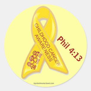 Sticker Rond Conscience de Cancer d'enfance