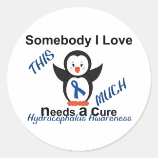 Sticker Rond Conscience de hydrocéphalie quelqu'un amour d'I