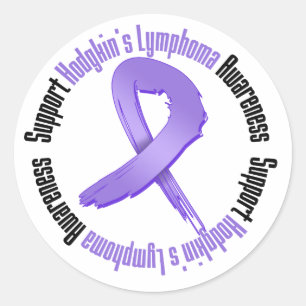 Sticker Rond Conscience de lymphome de Hodgkins de soutien