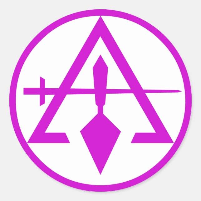 Sticker Rond Conseil des maçons de cristal, PAS EAU (Devant)