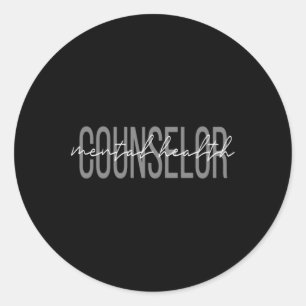 Sticker Rond Conseiller en santé mentale Thérapeute de sensibil