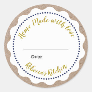Sticker Rond Conservation de confiture personnalisée Pot Maso