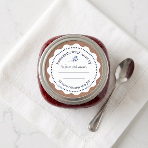 Sticker Rond Conserve de confiture personnalisée   Faite maison
