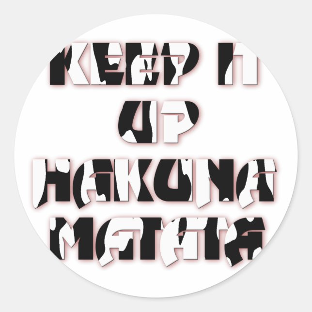 Sticker Rond Conserver / Hakuna Matata (Devant)