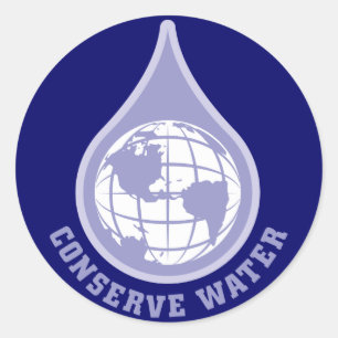 Sticker Rond Conserver l'eau