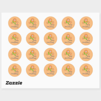 Sticker Rond Conserver les notes postit souriantes