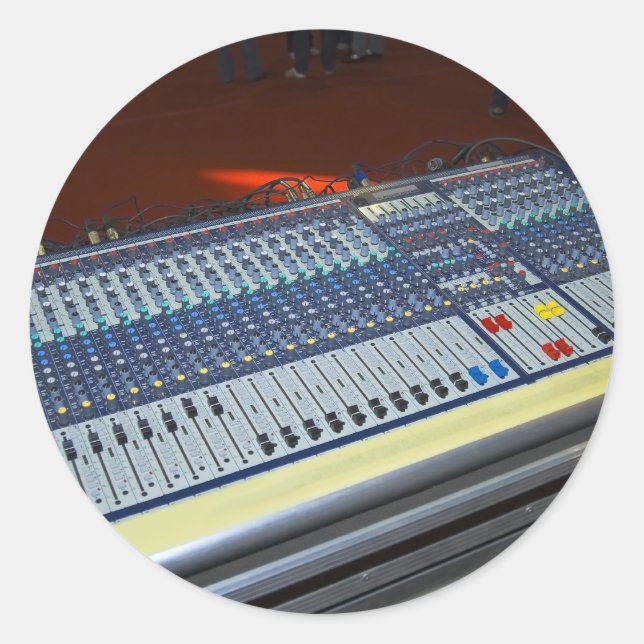 Sticker Rond console de mixage audio - carte son (Devant)