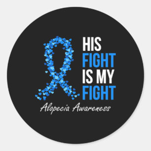 Sticker Rond Constater que son combat est mon combat Je porte d