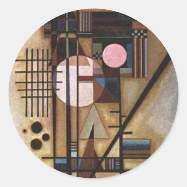 Sticker Rond Construction adoucie Kandinsky (Devant)