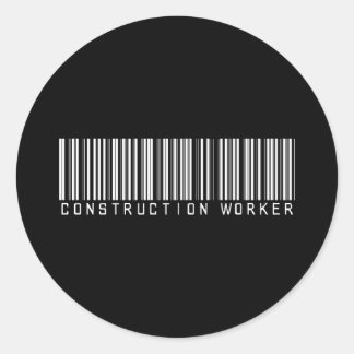 STICKER ROND CONSTRUCTION DE BARRE FOND SOMBRE