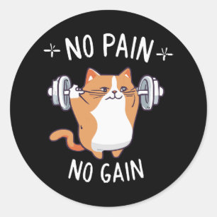Sticker Rond Construisons du Muscle ! C'est l'heure de la salle
