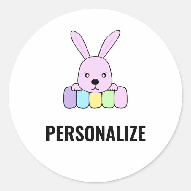 Sticker Rond Contemporain, élégant et éditable (Devant)