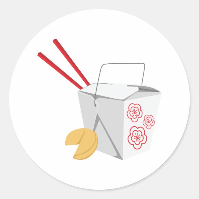 Sticker Rond Conteneur alimentaire chinois (Devant)