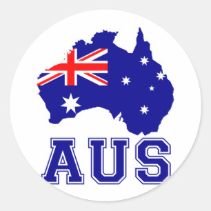 Sticker Rond Continent australien