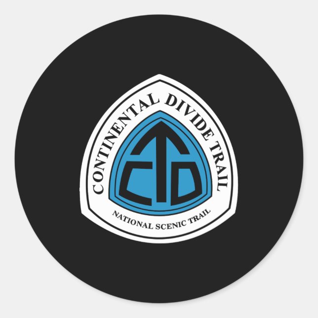 Sticker Rond Continental Divide Trail Sign Usa  (Devant)