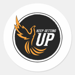 Sticker Rond Continuez à vous lever