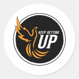 Sticker Rond Continuez à vous lever