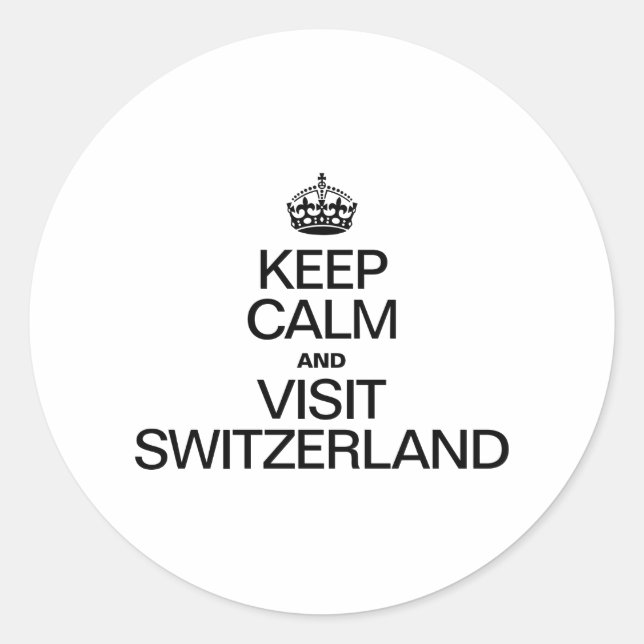 STICKER ROND CONTINUEZ DE VOUS DÉTENDRE ET DE VISITER LA SUISSE (Devant)