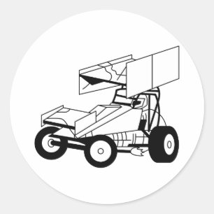 Sticker Rond Contour de voiture de sprint