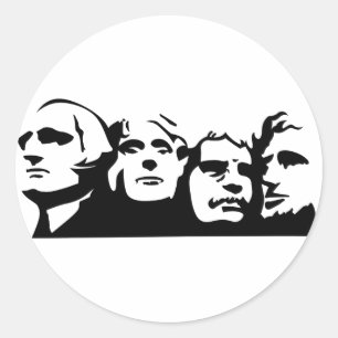 Sticker Rond Contour du mont Rushmore