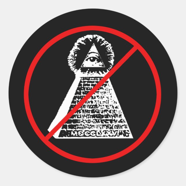 Sticker Rond Contra os Illuminati (Devant)