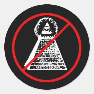 Sticker Rond Contra os Illuminati