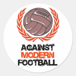 Sticker Rond Contre le football moderne