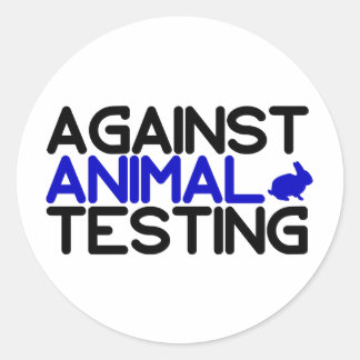 Sticker Rond Contre les essais sur les animaux