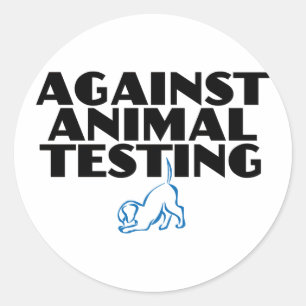 Sticker Rond Contre les tests animaux