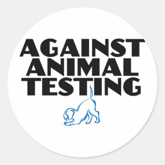 Sticker Rond Contre les tests animaux
