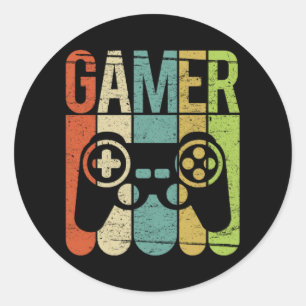 Sticker Rond Contrôleur de jeu Gamer
