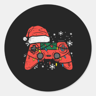 Sticker Rond Contrôleur Jeu de Noël Xmas Garçons Enfants Jeunes