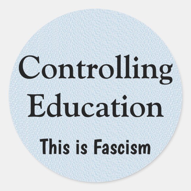 Sticker Rond Controlling Education (Devant)