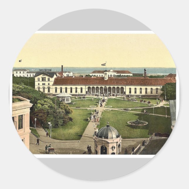 Sticker Rond Conversation House, Norderney, Allemagne classique (Devant)