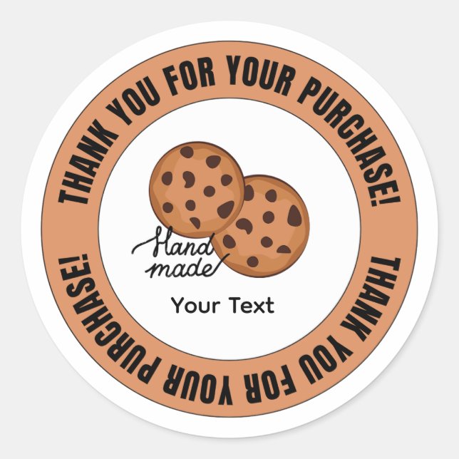 Sticker Rond Cookie  Bakery & Small Business (Devant)