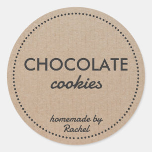 Sticker Rond Cookie maison Vintage moderne Rustique