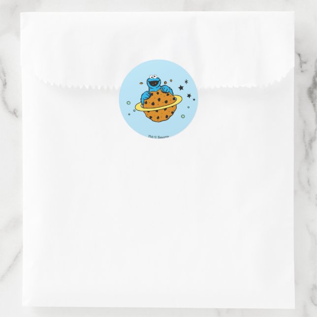 Sticker Rond Cookie Monster | Hors de ce monde (Sac)