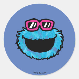 Sticker Rond Cookie Monster   Vibes d'été