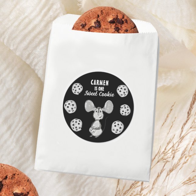 Sticker Rond Cookie Mouse Sweet First Birthday (Créateur téléchargé)